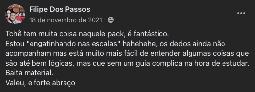 Print original do depoimento de aluno 3