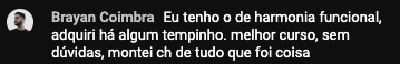 Print original do depoimento de aluno 8