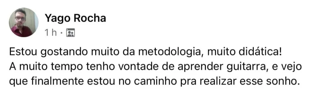 Print original do depoimento de aluno 10