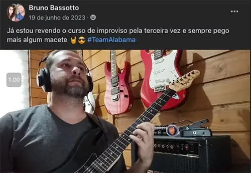 Print original do depoimento de aluno 16